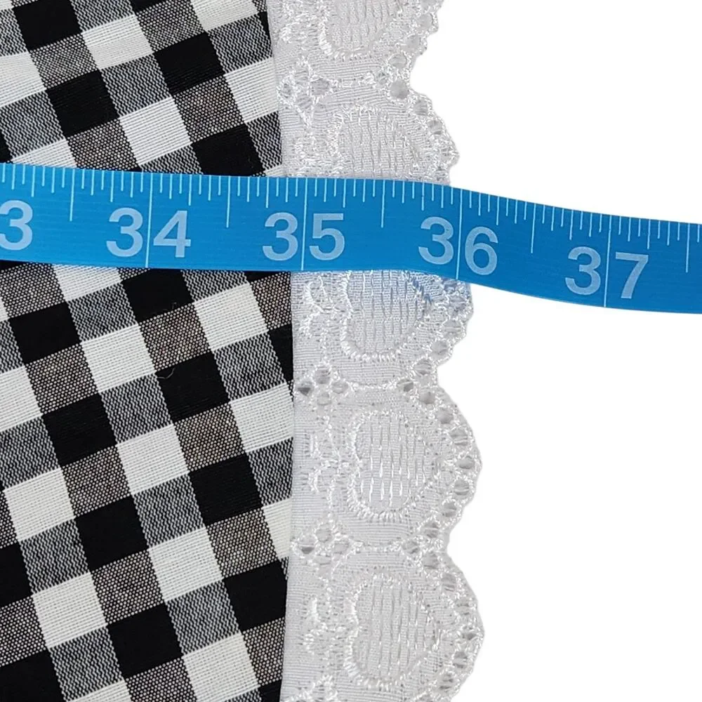 Authentic German Girls Gingham Dirndl Dress Ribbon Lace Up Oktoberfest Sz. 9/10
